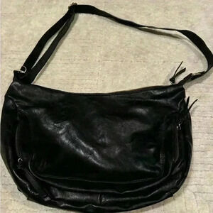 Joy Susan black patton leather purse